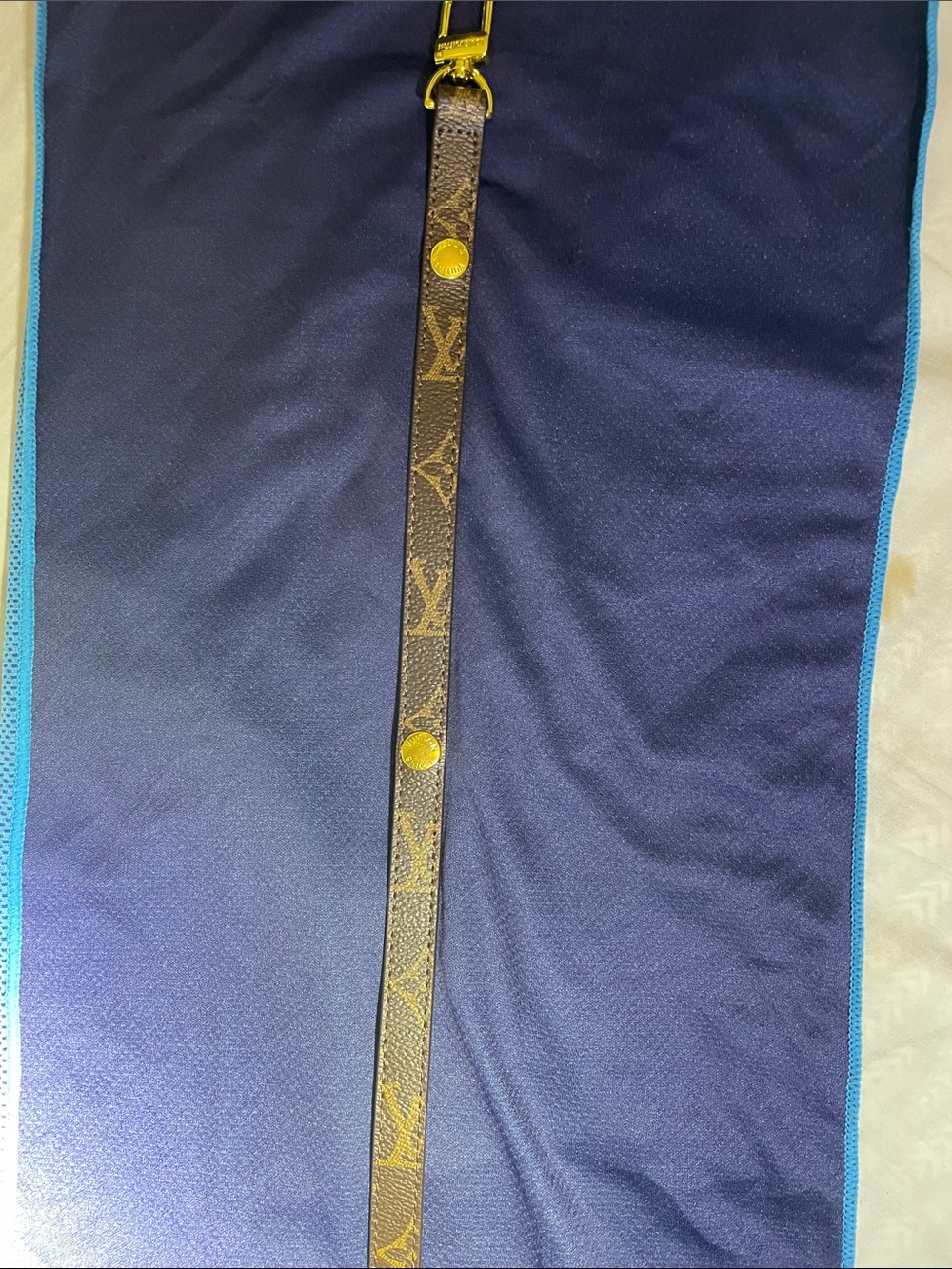 Louis Vuitton Brown Monogram Key Fob with Gold Hardware